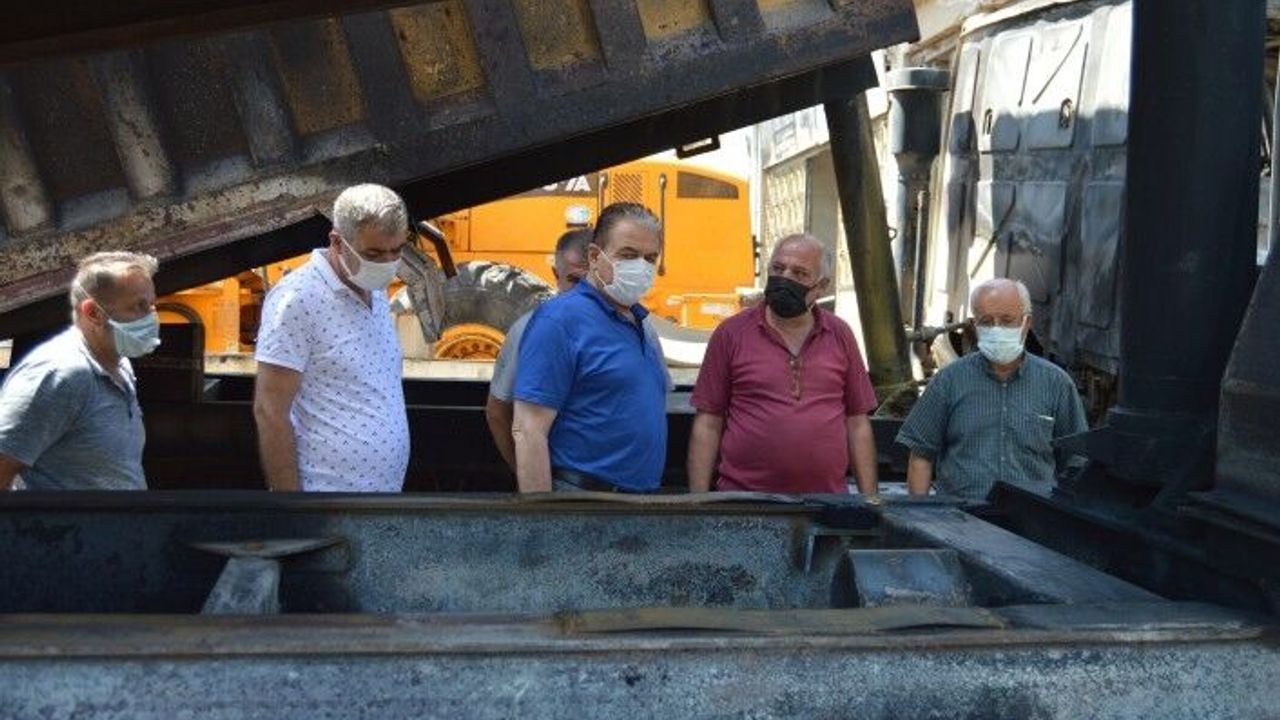 Keskin’den yangın çıkan işyerine ve yaralanan ustalara ziyaret