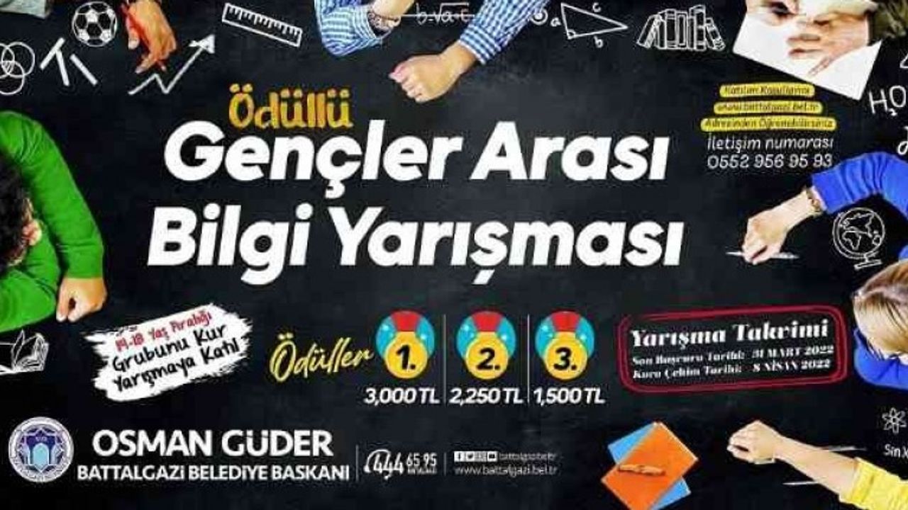 Battalgazi'de ödüllü bilgi yarışmasına başvurular sürüyor
