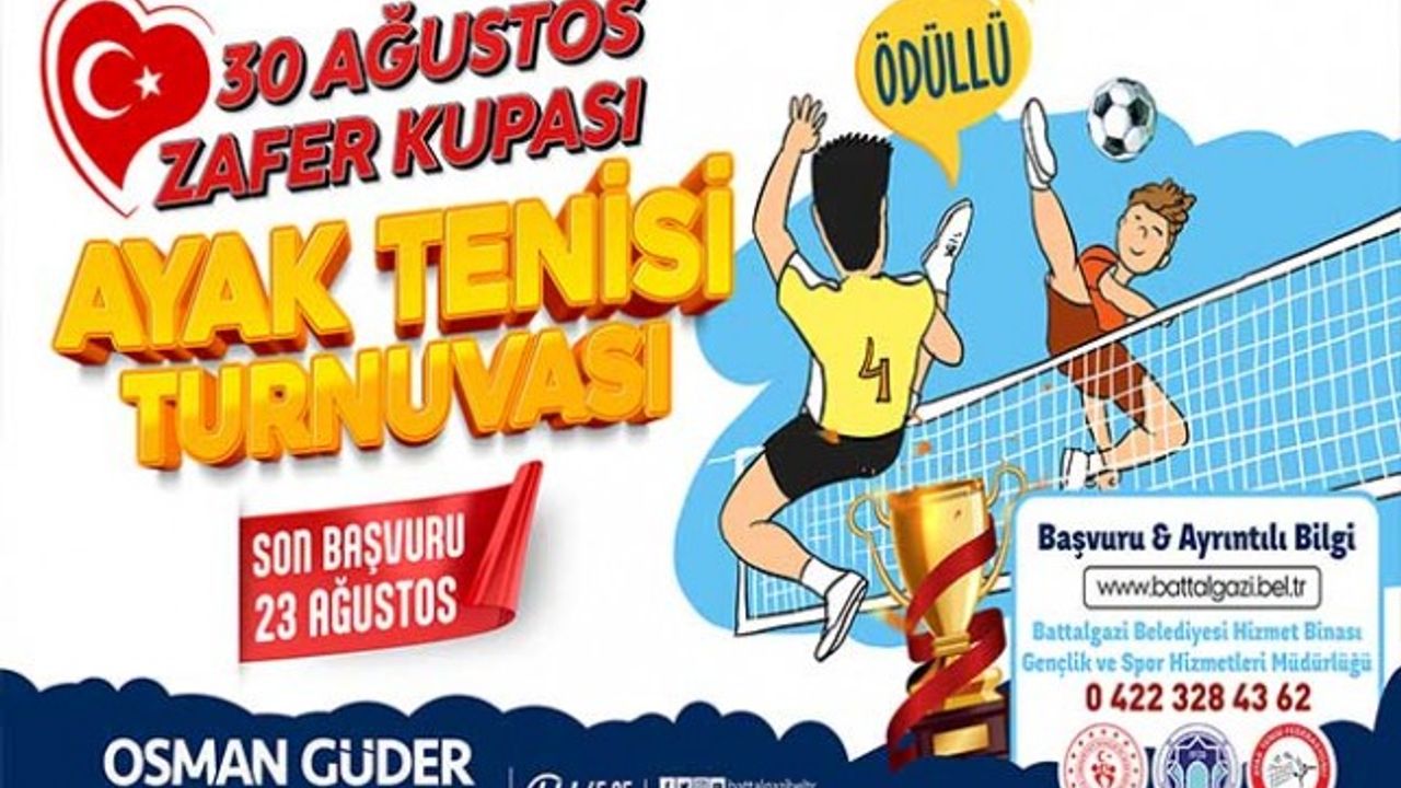 Battalgazi’de 30 Ağustos Zafer Bayramı’na Özel Ödüllü Turnuva