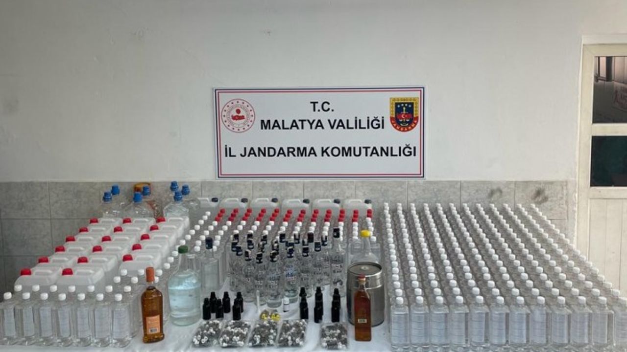 Malatya'da 334 Litre Kaçak Alkol Ele Geçirildi