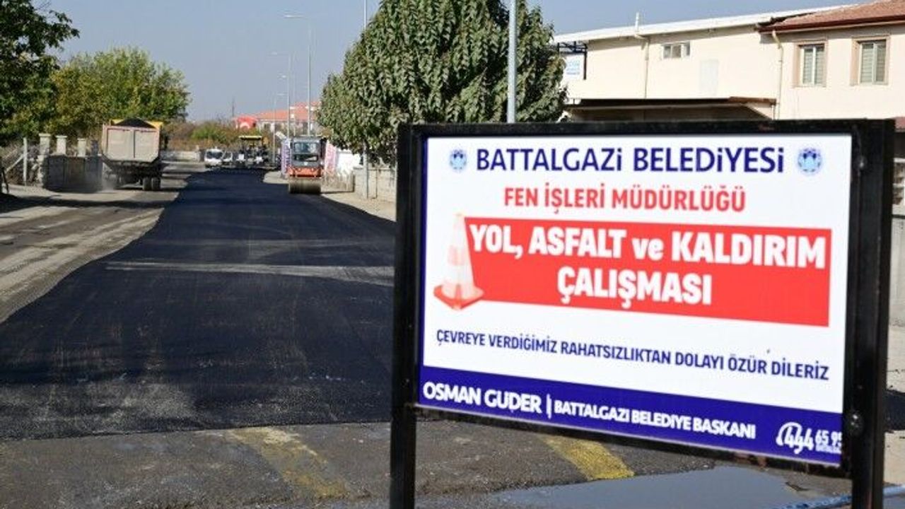 Battalgazi Konteyner Çarşı’da Sıcak Asfalt Serimi Gerçekleştirdi