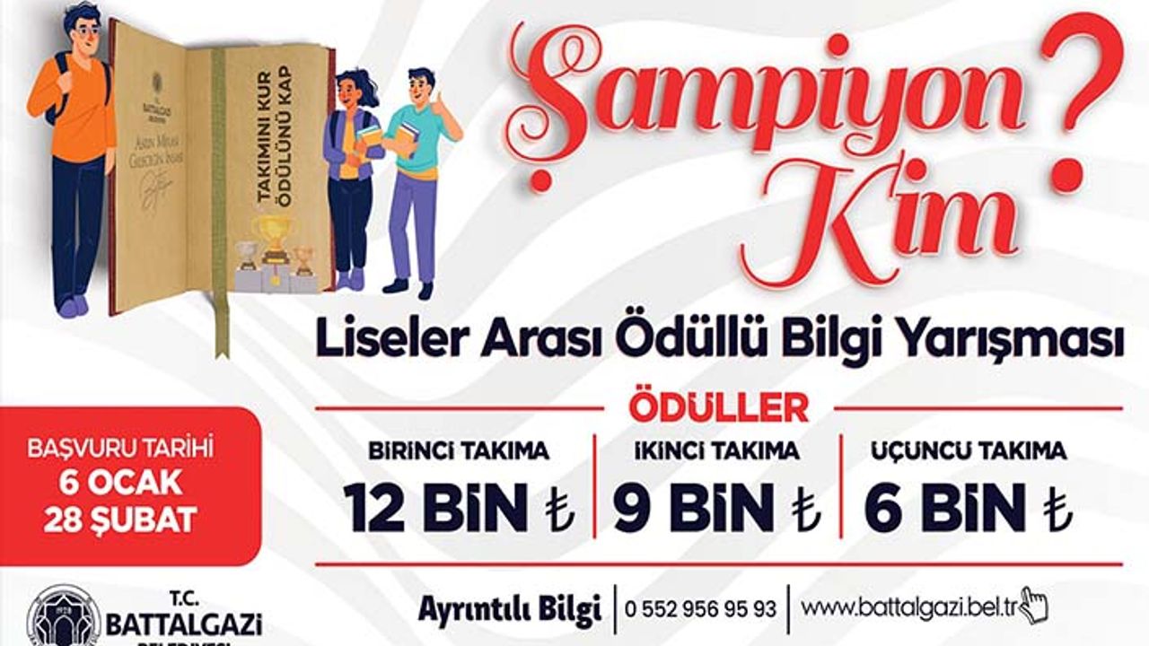 Battalgazi Belediyesi’nden Liseler Arası Bilgi Yarışması