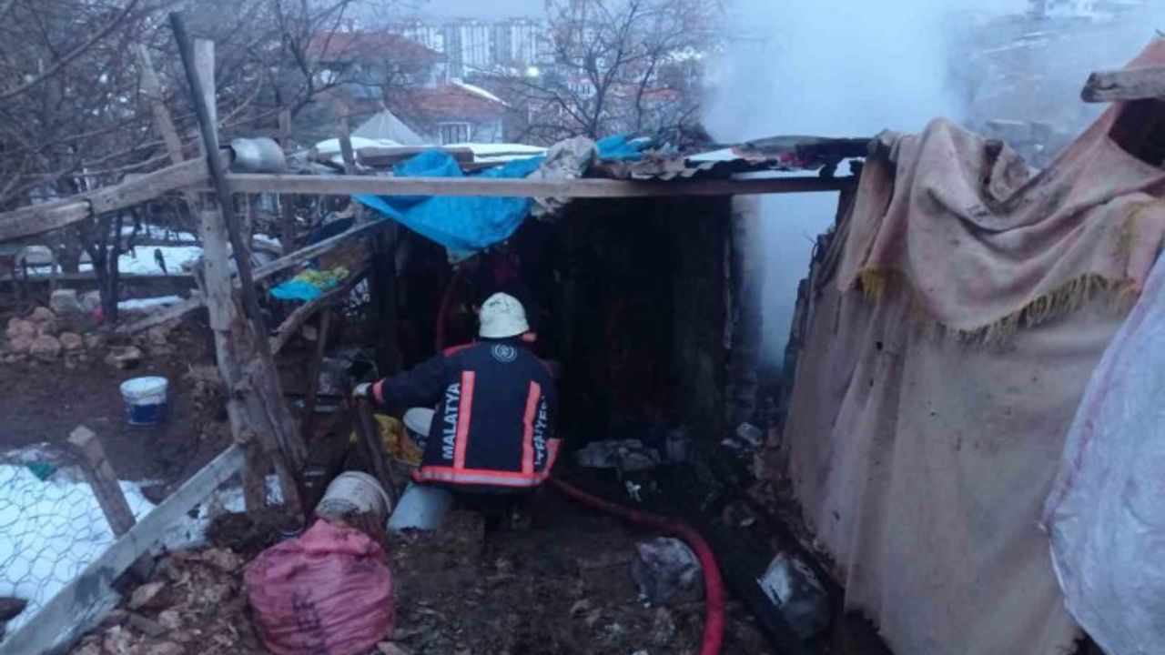 Malatya’da Ahır Yangını: 25 Küçükbaş Hayvan Telef Oldu