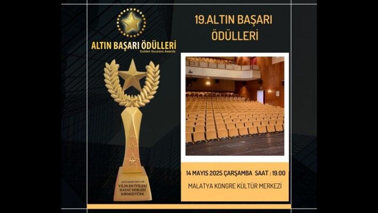 Altın Başarı Ödülleri 19. Kez Malatya’da Sahiplerini Bulacak