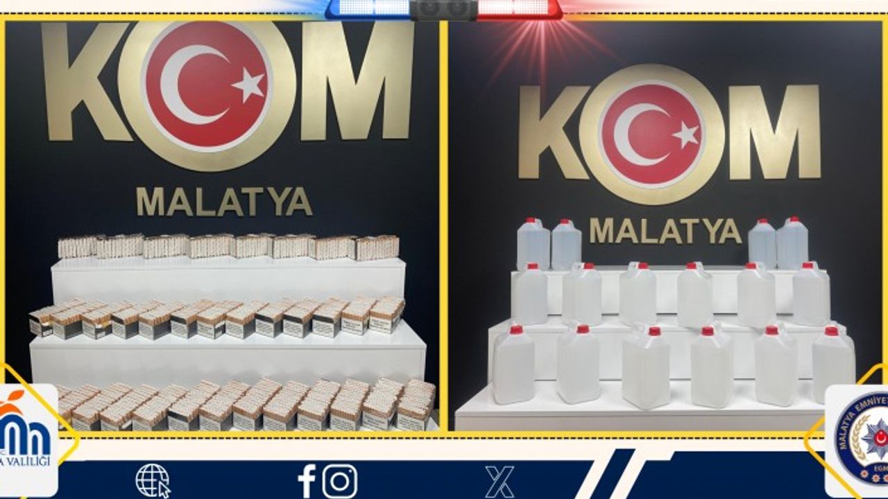 Binlerce Makaron ve Etil Alkol Ele Geçirildi