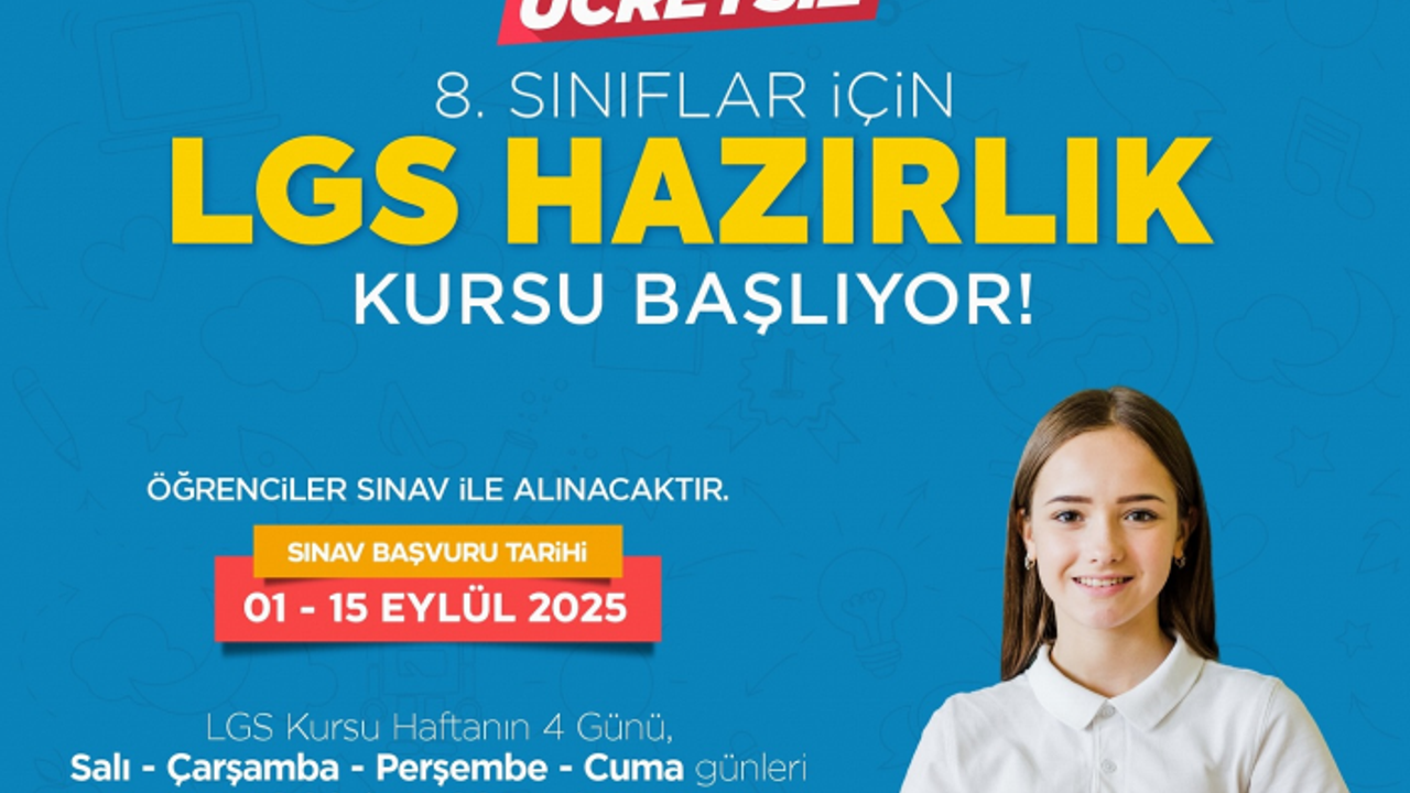 Yeşilyurt Belediyesi ‘Ücretsiz LGS Hazırlık Kursu’Kayıtları 1 Eylül’de Başlıyor