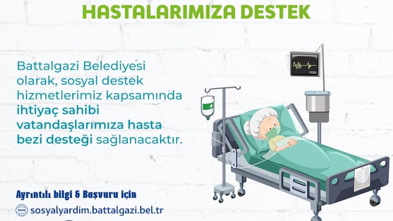 Battalgazi Belediyesi'nden Hasta Bezi Desteği