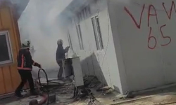 Şantiyedeki İşçi Yatakhanesinde Yangın Paniği