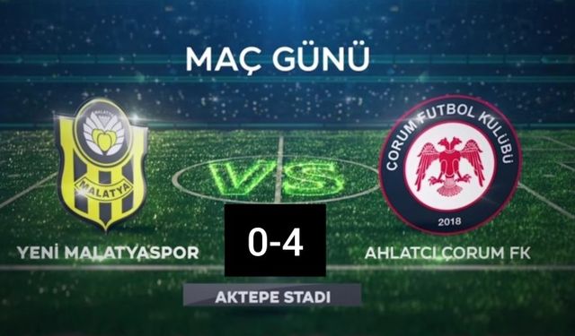 Yeni Malatyaspor Ankara'da 4-0 Mağlup Oldu