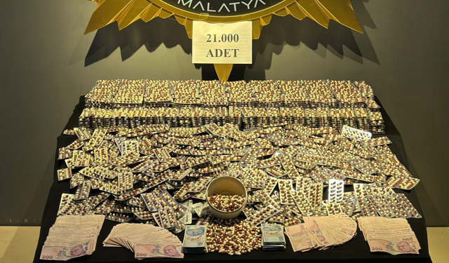 Malatya'da Çok Sayıda Uyuşturucu Hap Ele Geçirildi