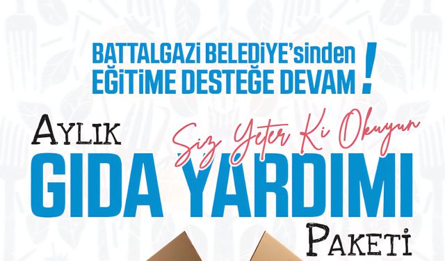 Battalgazi Belediyesi’nden Öğrencilere Gıda Paketi Desteği