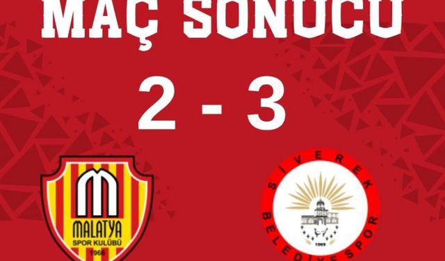 Malatyaspor,  Siverek Belediyespor'a 3-2 Mağlup Oldu