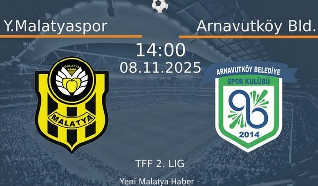 Yeni Malatyaspor-Akkent Arnavutköy'ü Konuk Ediyor