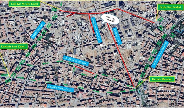 İnönü Caddesi 3 Ocak'ta Trafiğe Kapanıyor
