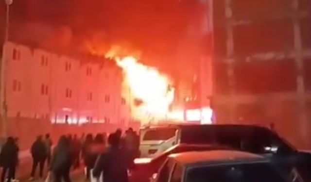 İşçilerin Kaldığı Konteynerde Yangın