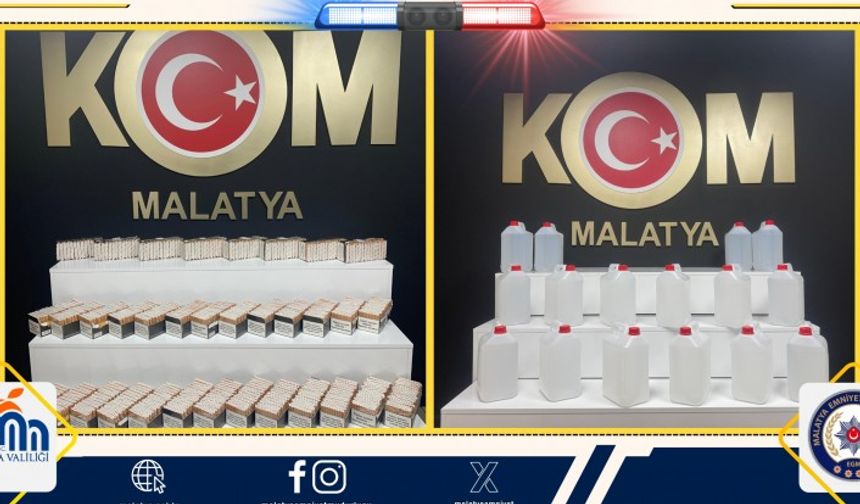 Binlerce Makaron ve Etil Alkol Ele Geçirildi