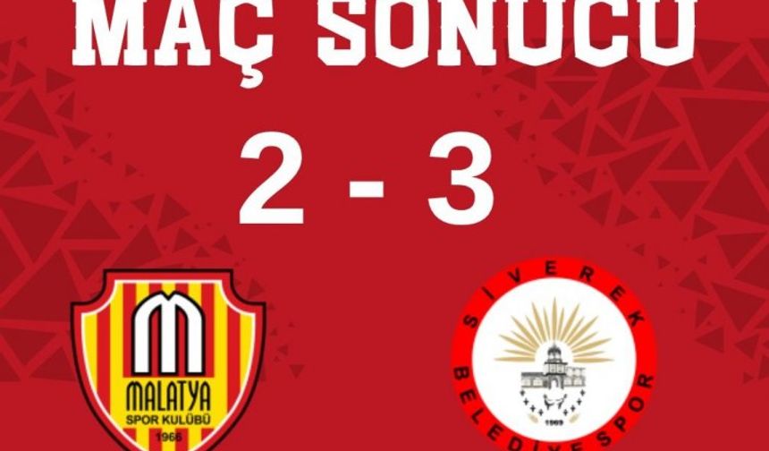 Malatyaspor,  Siverek Belediyespor'a 3-2 Mağlup Oldu
