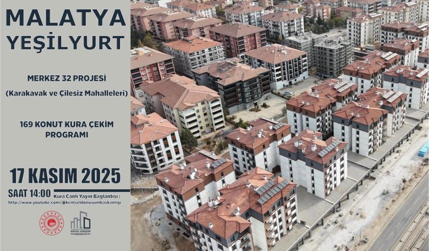 Yeşilyurt'ta 3 Projede Toplam 313 Konut İçin Kura Heyecanı