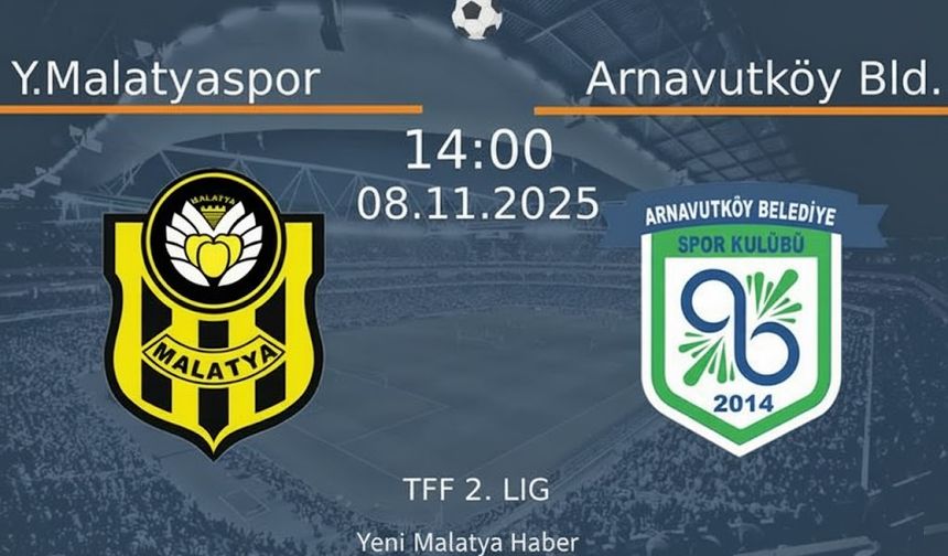 Yeni Malatyaspor-Akkent Arnavutköy'ü Konuk Ediyor