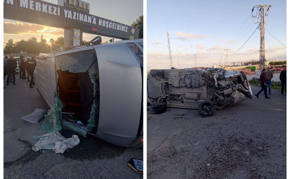 Yazıhan'da Kaza; 3 yaralı